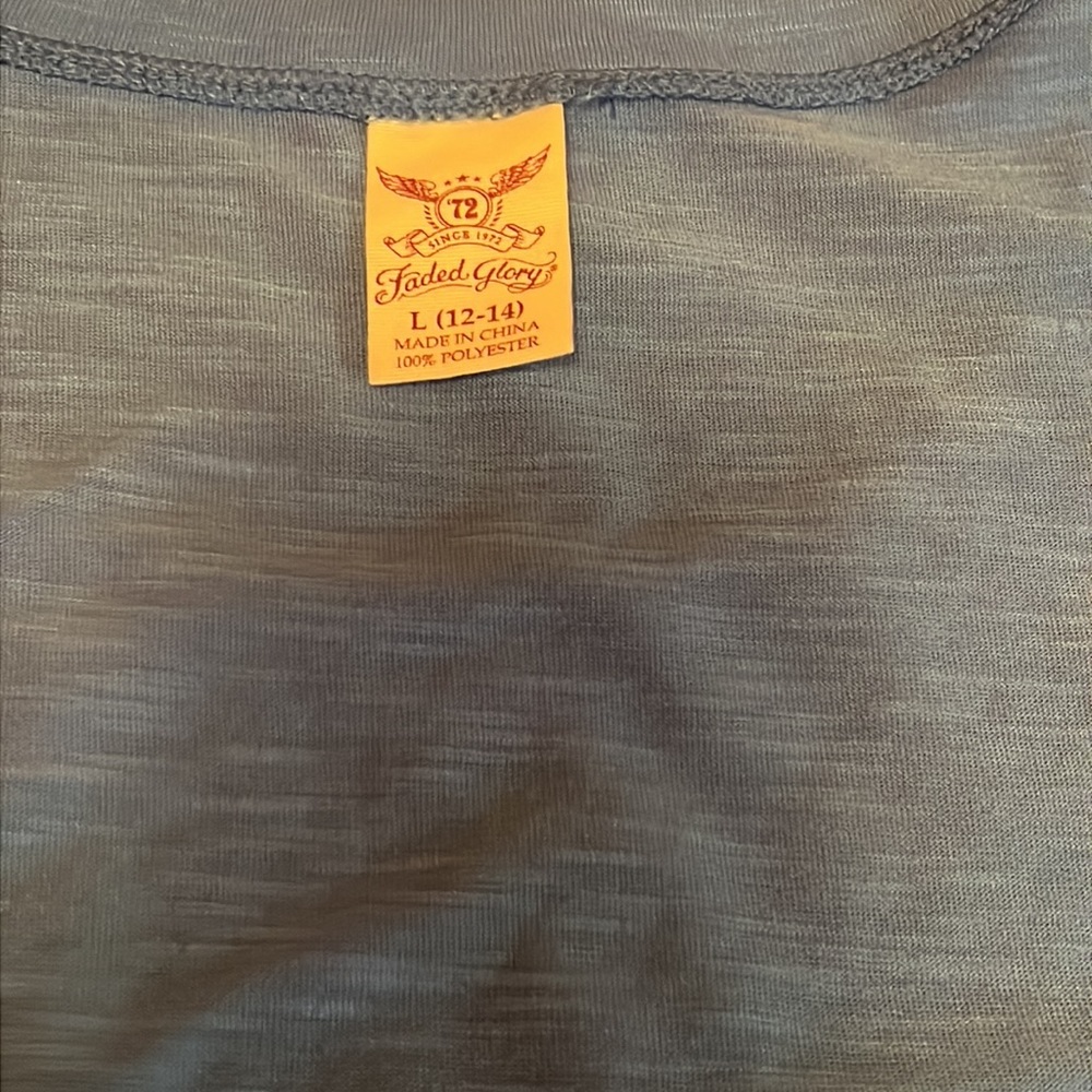 NWT Lucky Mayfly Floral Shirt with Dragonfly & Asymmetrical sheer hem detail, L - Picture 3 of 9